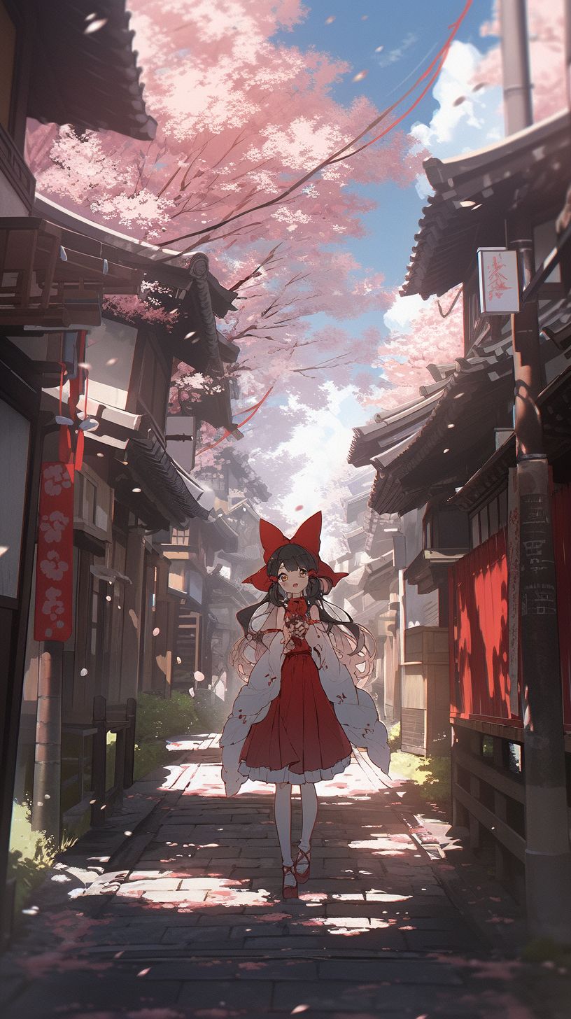 NC MKT a girl walks through a village on the ground in the styl 1c60a186 7abf 4cdd 9eb8 6bf1bc648cf1