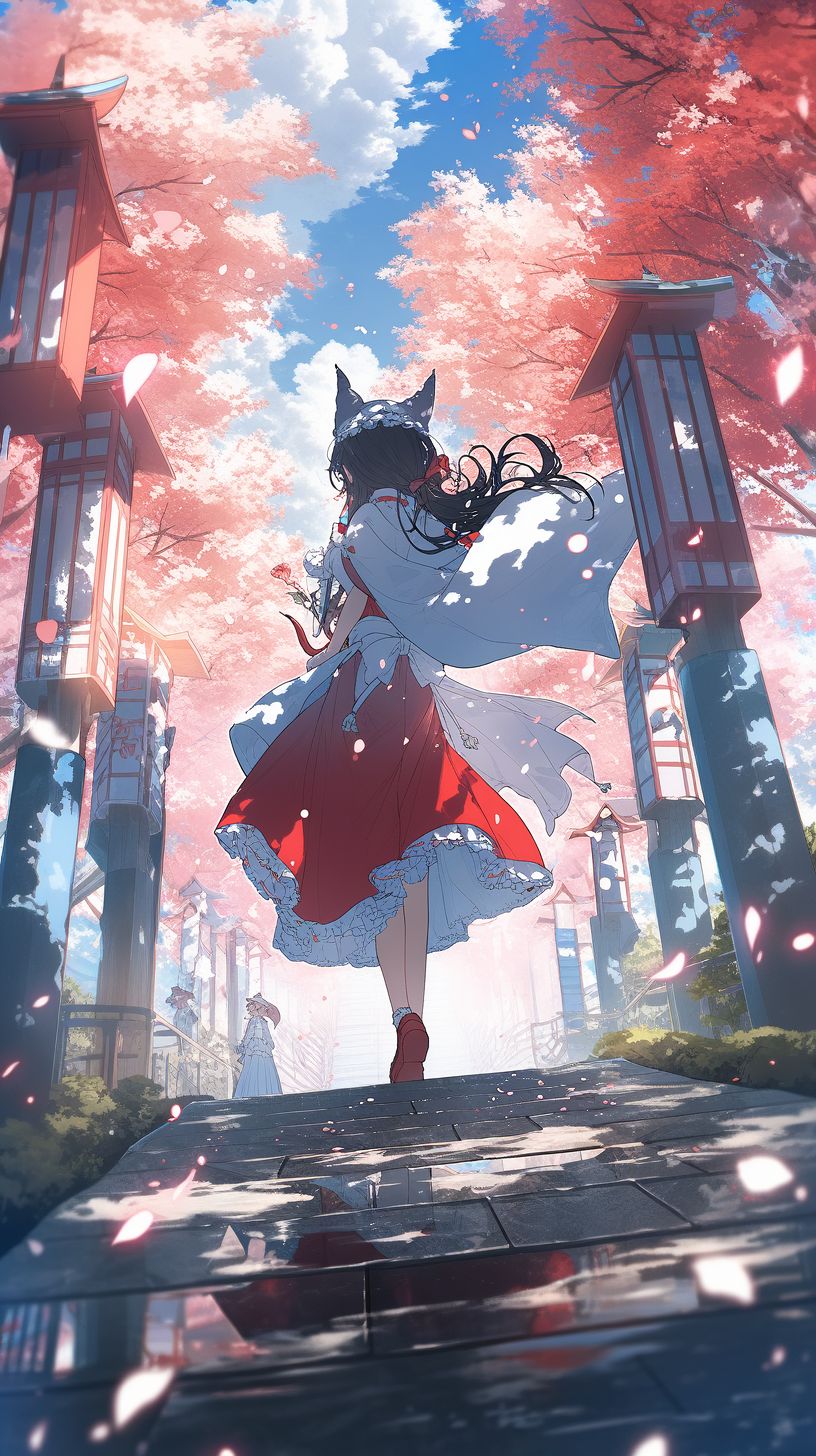 NC MKT red white and blue painting of a woman walking by cherry 47ec2924 8525 4bc0 abf5 8263b8b74b83